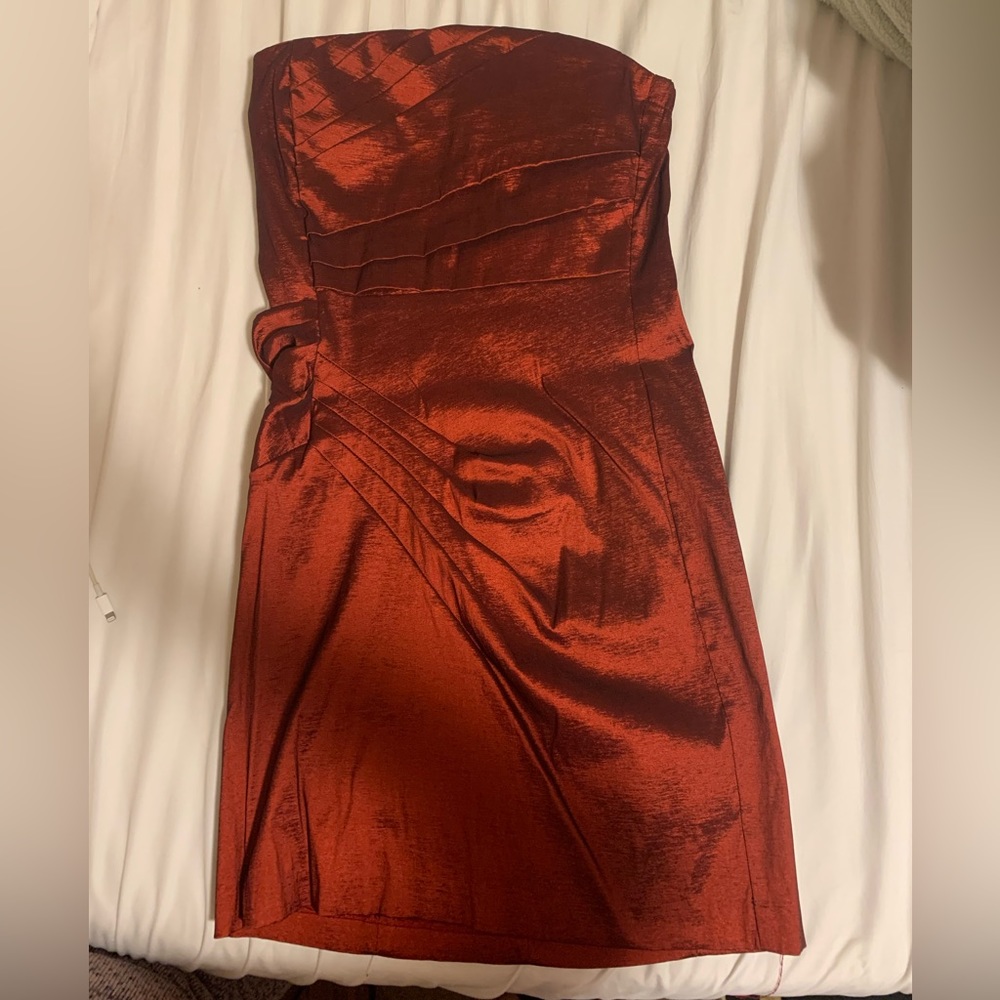 Ixia Festive Red Shimmery Cocktail Dress, Size 4
